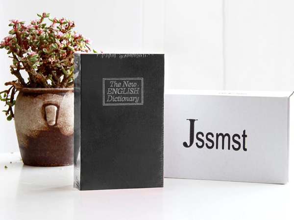 Jssmst Caja fuerte con cerradura de llave, libro de desviación de  diccionario, libro oculto con caja fuerte en el interior, caja fuerte de  metal para